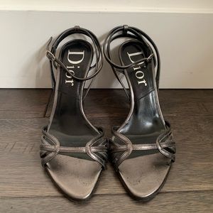Christian Dior Gunmetal Heels. Size 6
